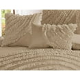 thumbnail image 3 of 7 Piece Hillary Bed in a Bag Ruffled Clearance bedding Comforter Set Fade Resistant, Wrinkle Free, No Ironing Necessary, Super Soft, All Sizes- Queen King Cal.KingSize (Cal.King, Taupe), 3 of 4