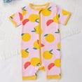 thumbnail image 2 of XDZJLR Bamboo Baby Pajamas Bodysuits Long Sleeve Zip Up Soft Comfortable Casual Jumpsuit Toddlers Daily Boy Girl Outfit Pajamas Yellow 9-12 Months, 2 of 3