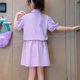 thumbnail image 3 of 2Pcs Anime Sanrioed Girl's Short Sleeved Hello Kitty Kuromi Kawaii Fashion Cartoon Kids Short-Sleeve T-Shirt Pleated Skirt Set, 3 of 4