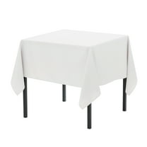 Your Chair Covers - 90 x 90 Inch Square Polyester Tablecloth White