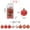 Red, variant on RBCKVXZ 2.36"/60mm Christmas Ball Ornaments (8 pcs) - Multi-Pattern Painted Christmas Tree Decorations with Hanging Loops Xmas Tree Balls Christmas Gift for Indoor and Outdoor Decor