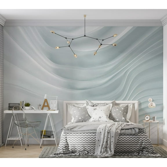 Tiptophomedecor Background & Patterns Wallpaper Wall Mural - Waving White