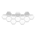 thumbnail image 2 of 12 piezas de espejo geométrico espejo arte extraíble DIY hogar decorativo 3D acrílico espejo de pared para 70x40mm perfecl adhesivo de pared hexagonal espejo, 2 of 8