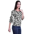 thumbnail image 3 of Moomaya Ruffle Sleeve Printed Cotton Womens Tops Plus Size Short T-Shirt Top, 3 of 4