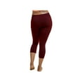 thumbnail image 2 of LAVRA Women's Plus Size Cropped Capri Solid Leggings, 2 of 2