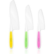 3-Piece Nylon Kitchen Baking Knife Set - Children's Cooking Knives, Serrated Edges, BPA-Free Kids' Knives