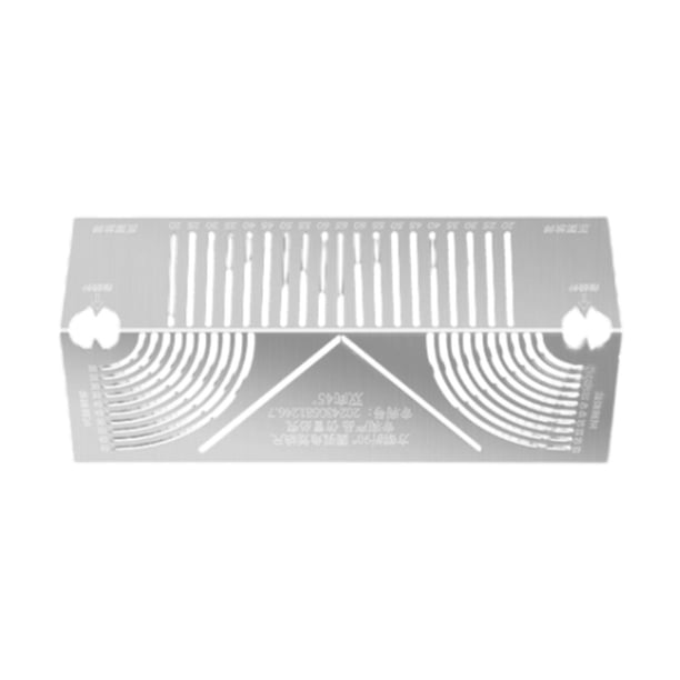 Herramienta de marcado de arco angular, trazador lineal ajustable de arco doble propósito para dibujo S