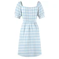 thumbnail image 6 of Blue Gingham Sleeveless Dress Cocktail of dresses women's summer clothing 2024 women's elegant loose dresses, 6 of 7