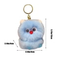 thumbnail image 3 of 5 Inch Fake Mink Fur Pom Pom Keychain Cute Soft Fluffy Plush Charm Keyring for Bag Purse Car Backpack Accessories, 3 of 6