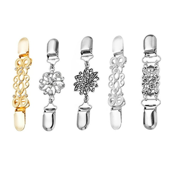 5 Pcs Sweater Clips Retro Cardigan Clip Sweater Collar Clip Dresses Shawl Clip