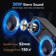 thumbnail image 2 of Parlante Bluetooth Portátil IKT con Luces, Estéreo Potente de 30W, 2 of 9
