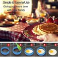 thumbnail image 5 of Silicone Egg Ring, 100% Food Grade Egg Cooking Rings, Egg Rings Non Stick, Egg Cooking Rings, Perfect Fried Egg Mold or Pancake Rings (New, 4pcs, Green), 5 of 5