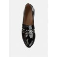 thumbnail image 6 of MEANBABE Semicasual Stud Detail Patent Loafers in Black, 6 of 6