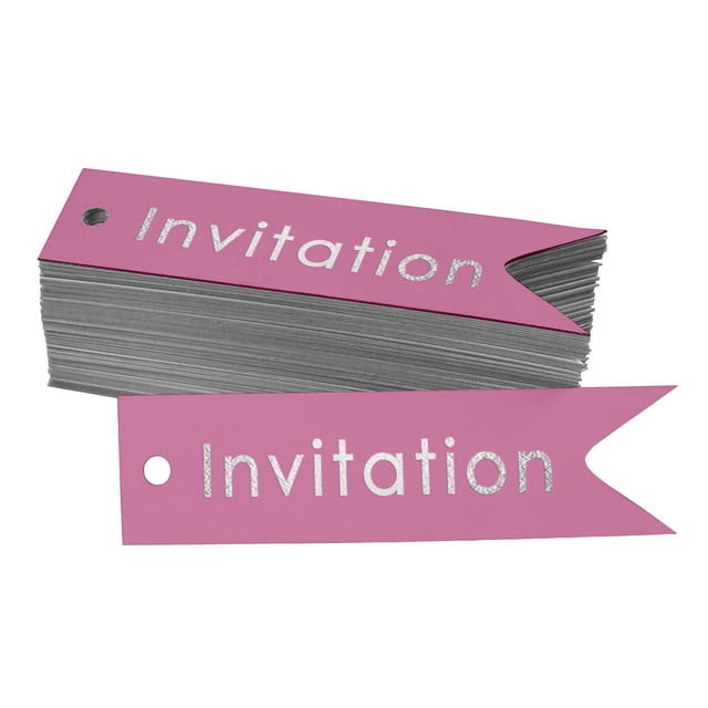 Inkdotpot Silver Foil Paper Hang Tags Invitation Party Favor Tags 50 Pieces