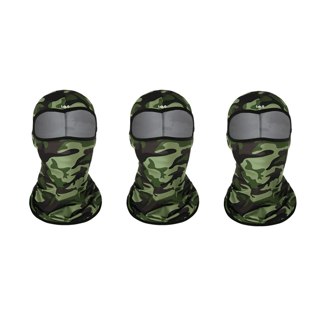 3pzs Bandanas Moto Full Pasamontañas Militar Táctico Bandana Lab.G, Verde camuflaje