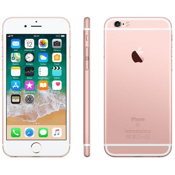 Apple Iphone 6s Plus 128gb Rose Gold Fully Unlocked Refurbished Walmart Com Walmart Com