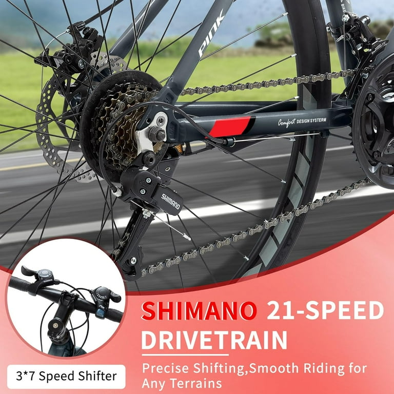 DEYGIA Men's 700C 21-Speed Road Bike, Shimano Gears & Aluminum