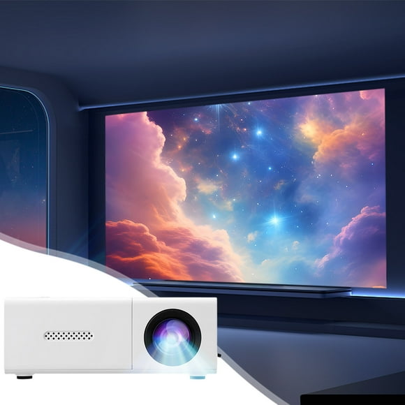 Dvkptbk Mini Projector Mini Portable Automatic HD Projector Portable Outdoor/Indoor Movie Projector