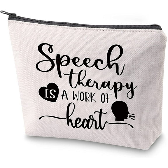 Speech Therapy Survival Kit SLP Appreciation Gift Speech Therapy is a Work of Heart Cosmetic Bag SLP Graduation Gift