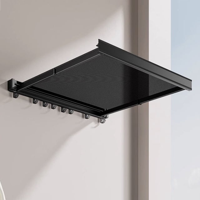 Estante De Secado De Ropa De Malla Montado En La Pared, Estante De Lavandería Retráctil Para Balcón, Y Dormitorio