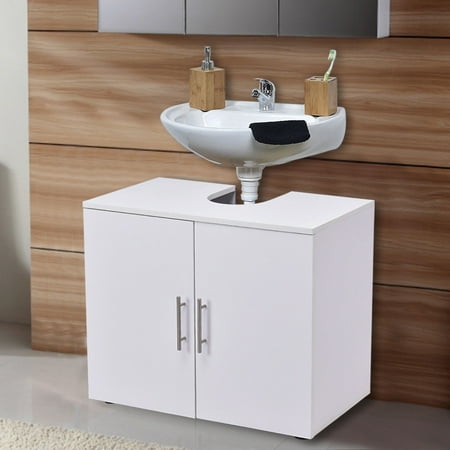 Costway Non Pedestal Under Sink Bathroom Storage Vanity Cabinet Space Saver (Best Material For Bathroom Vanity Cabinet)