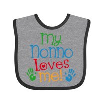 Inktastic Nonno Loves Me Boys or Girls Baby Bib
