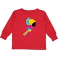 thumbnail image 3 of Inktastic Colorful Parrot, Cute Parrot, Tropical Parrot Boys or Girls Long Sleeve Toddler T-Shirt, 3 of 5