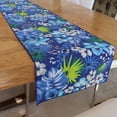 thumbnail image 4 of Cotton Print Table Runner Floral Tropical Hawaiian Royal Blue, 4 of 4