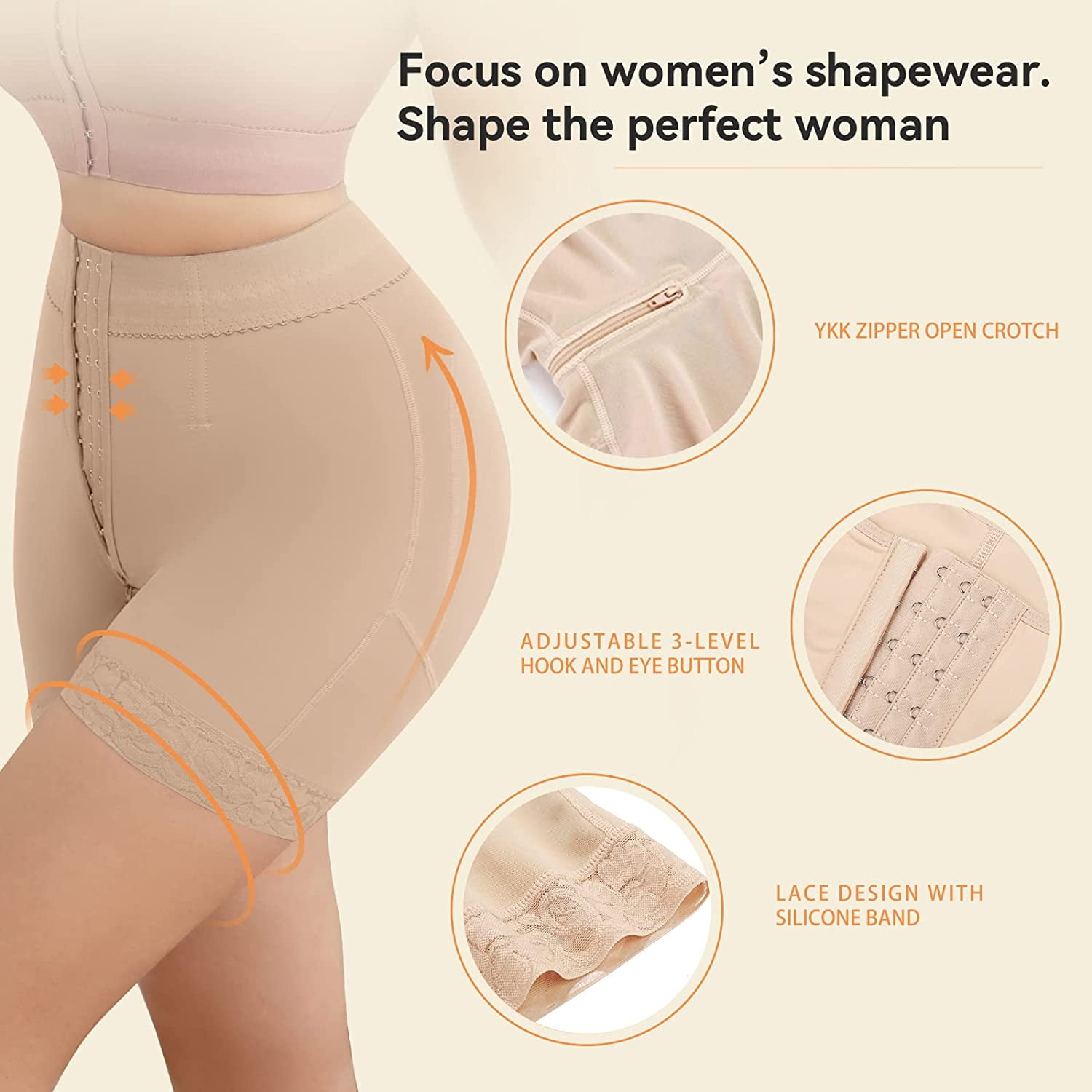 JOSHINE Tummy Control Shapewear Fajas Shorts Butt Palestine