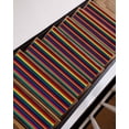 thumbnail image 3 of Colorful Mexican Stair Treads Non Slip for Steps Stripes Modern Horizontal Stripes 15 Pcs Reusable Adhesive Stair Runner Mats for Dogs Elders Carpet Treads Rugs for Staircase 8x30 In, 3 of 7