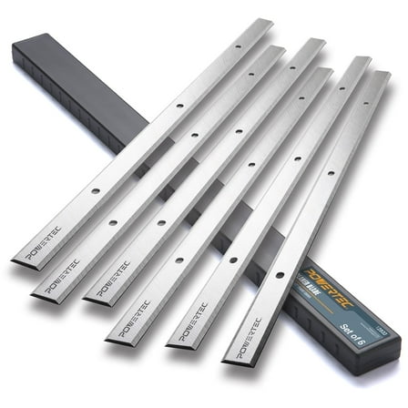 POWERTEC 12-1/2 Inch Planer Blades for Delta TP305, WEN 6550, Craftsman 21758, CMEW320, Grizzly G0663, Porter Cable PC305TP, POWERTEC PL1252 Planer Replacement and For More Models, Set of 6, 12803-P3