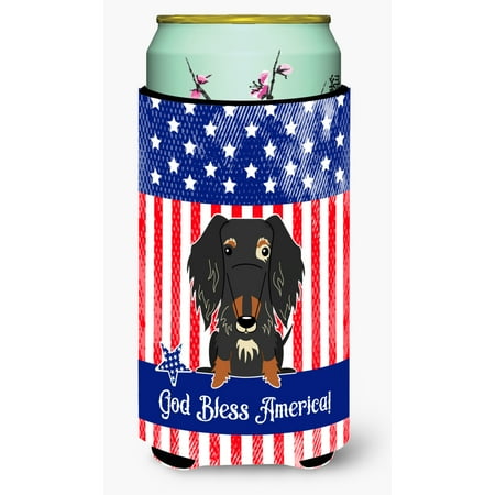 

Carolines Treasures BB3123TBC Patriotic USA Wire Haired Dachshund Dapple Tall Boy Beverage Insulator Hugger Tall Boy
