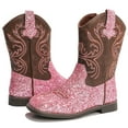 thumbnail image 3 of DADAWEN Kid Western Boots Girls Pink Cowboy Boots for 2.5 Little Kid, 3 of 6