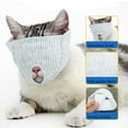 thumbnail image 3 of Cat Muzzles, Breathable Cotton Cat Restraint Mask for Grooming and Nail Trimming, Cat Supply Prevent Cats from Biting Chewing Scratching Mouth Hole M, 3 of 6