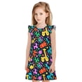 thumbnail image 1 of Fotbe Colorful Air Balloons1 Vestido de Dormir para Niñas de 3 a 10 Años, Mangas Cortas, Estilo Princesa, Pijama Camisón con Mangas Voladas-Small, 1 of 6