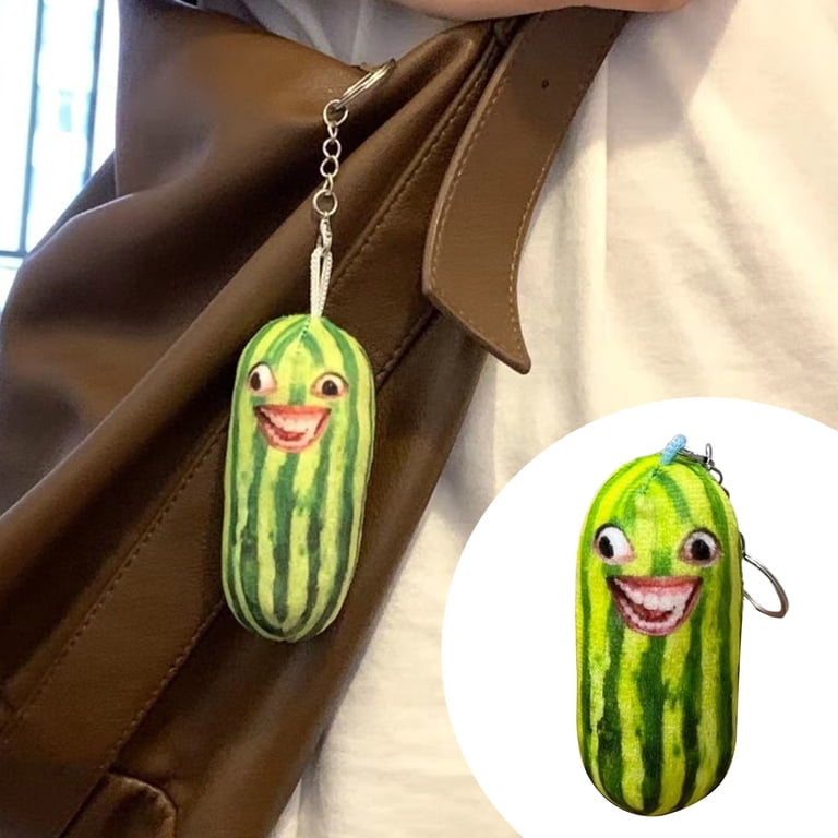 Kripyery Soft Stuffed Keychain Watermelon Plush Doll with Humorous