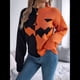 thumbnail image 4 of Suéteres de Halloween para Mujer, Divertidos Jerseys de Punto de Larga, Lindas Camisetas de Cuello Redondo con Fantasmas, Conjuntos de Otoño. Color Naranja S, 4 of 10