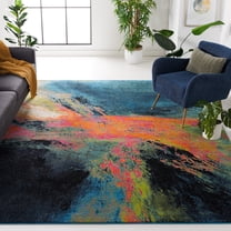 Safavieh Galaxy Rosamund Abstract Area Rug, Blue/Orange, 9' x 12'