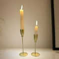 thumbnail image 1 of Candelabro de Pilar Macarena Candelabro de Hierro para Velas Cónicas Oro, 1 of 8