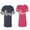 Men Navy / Women Pink, variant on King & Queen Color Matching Couple Cotton Jerseys (Men Navy / Women Black) (Men S / Women S)
