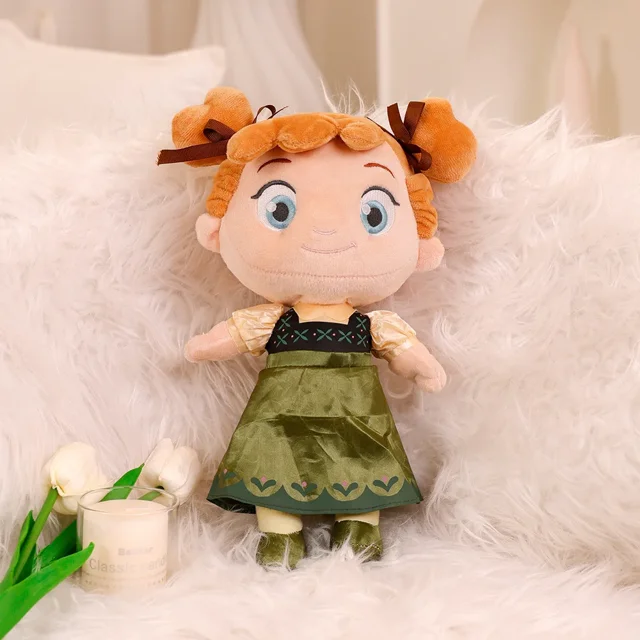 30cm Disney Ariel princesa sirena muñeca de peluche Kawaii Anna Elsa juguetes de peluche suave dibujos animados versión Q muñeca regalos de navidad para niñas