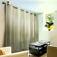 thumbnail image 2 of Plaid Ceiling 1" Curtain Rod/ Room Divider 120-170 inch - Bronze, 2 of 2