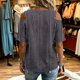 thumbnail image 4 of Neewe Women's 2026 Spring Summer Striped V Neck Short Sleeve Pullover Blouse Off Shoulder T-Shirts, 4 of 6
