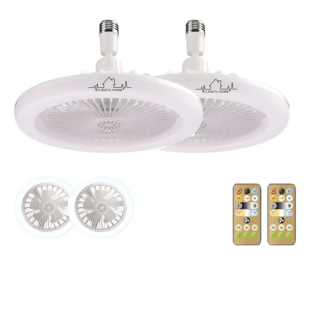 2 Pz Lampara Ventilador De Techo Multifuncion 2 En 1 63.5 Cm 50z Xtellar Blanco