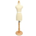 thumbnail image 2 of Female Mannequin Torso with Stand, Height Adjustable Dress Form Manikin Body with Wooden Base, Pinnable Mannequin Body Dress Jewelry Display for Sewing Dressmakers, 2 of 8