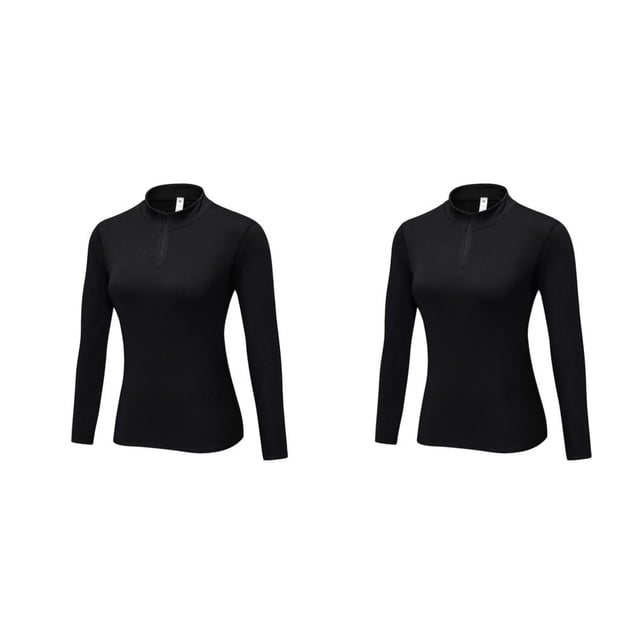 Minnieouse Sudadera con capucha de cuello de invierno para mujer, camisetas térmicas para correr, hacer ejercicio, Fitness, ropa cálida informal Type1 NO1
