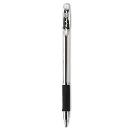 Pilot EasyTouch Ballpoint Pens Fine Pen Point - 0.7 mm Pen Point Size - Refillable - Black Oil Based Ink - Clear Barrel - 12 / Dozen