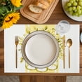 thumbnail image 4 of Eucalyptus Yellow Placemats Set of 12, Vintage Bottle Succulents Flower Stripe Placemats for Dining Table, Place Mats for Kitchen Tabletop, Waterproof Wipeable Dining Table Mats Set, 4 of 9