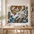thumbnail image 5 of Ocean Waves Mythical with Dynamic Dragon Flame Like, Mystical Fantasy for Space Lovers, Galaxy Room Decor, Mother'S Day Gift, Tapestry Wall Hanging for Bedroom and Dorm, 5 of 7