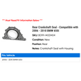 thumbnail image 2 of Rear Crankshaft Seal - Compatible with 2006 - 2010 BMW 650i 2007 2008 2009, 2 of 2